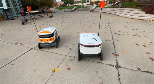 University of Akron rolls out food delivery robots