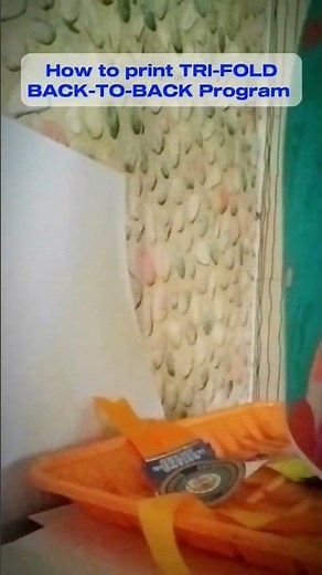 Printing tri-fold back-to-back program