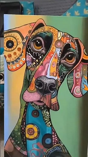 dhappa!!!! abstract dog art...#shorts #art