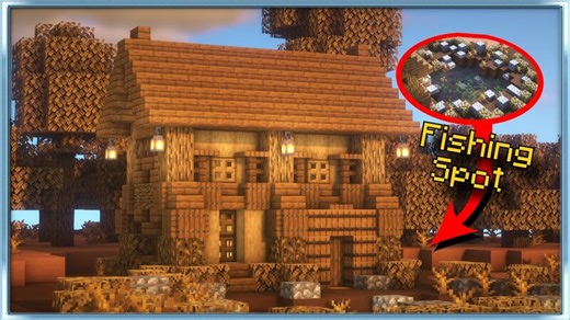 Minecraft | Simple Fisherman House Building Idea | How to Build a Simple Fisherman House Tutorial Minecraft Map