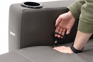 Thomas Payne Right Arm RV Recliner - 27-1/2" Long - Ebro Graphite Thomas Payne RV Couches and Chairs