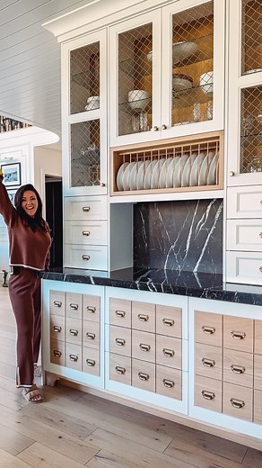 I have no regrets on installing REAL MARBLE countertops in my kitchen. You just gotta know how to take care of them. My stunning black marble countertops are called Negro Marquina from @arizonatile. . This is how I CLEAN & MAINTAIN my marble countertops to keep them looking fresh and shiny: 1. Clean with dawn dish soap (yep I said it just regular ol’ liquid dish soap PH free)- water to soap ratio is in the Reel. 2. Seal your marble annually with StainProof by Dry Treat. It helps protect your sto