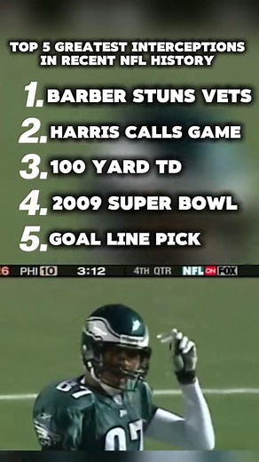 Top 5 of the greatest interceptions in nfl history! #nflhighlights #top5 #footballvideo #sports #fantasyfootball | Hydracam