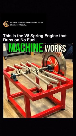 Business | Motivation | Success | The new V8 Spring Engine runs with zero fuel — powered only by springs and mechanical energy. With its lightweight frame and 8-cylinder... | Instagram