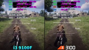 Ryzen 3 3100 vs i3 9100F test in 10 games