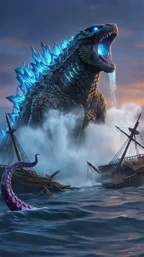 GODZILLA IN DANGER! THE DEEP SEA TERROR APPEARS! 🌊🔥🐲 Kong Saves Godzilla #Godzilla #Kong #monster