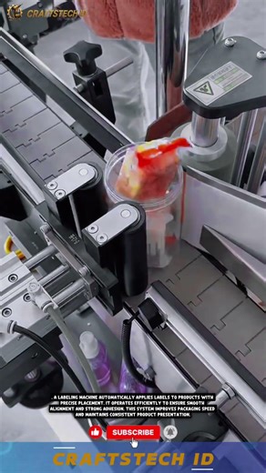 Automatic Labeling Machine – High-Speed Product Labeling Process #industrialmachine #machine