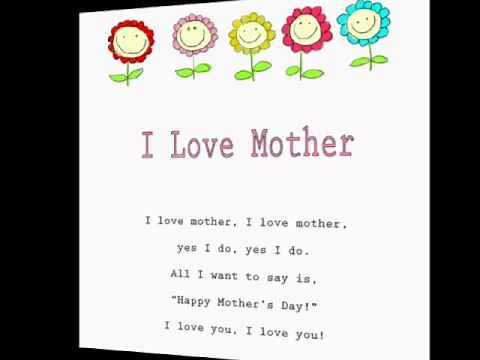 I Love Mother/ Kids Mother's Day Rhymes and Songs/Children's Poems/Learning to Read