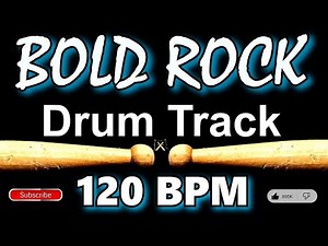 BOLD Rock Drum Track, 120 BPM, Instrumental Drum Beat for Bass Guitar Backing Tracks, Drum Beats🥁563