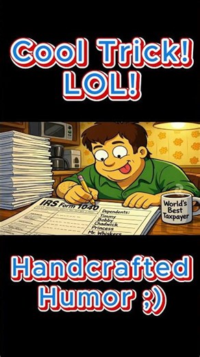 The Disappearing Tax Dependent Trick #handcraftedhumor #funny #comedy #jokes #funnyvideos