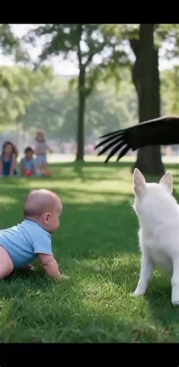 1.2K views | Title: Caught on Camera: Hawk Targets Baby, But Heroic Dog Stops It Hashtags: #ViralVideo #AnimalRescue #HeroDog #HawkAttack #BabyRescue #CaughtOnCamera #RealLifeHeroes #DogVsHawk #AnimalInstincts #HeartStoppingMoment #ProtectiveDog #UnbelievableFootage #NatureCaughtOnCamera #RealLifeDrama #usareels #usa | Sajid Khan | Facebook
