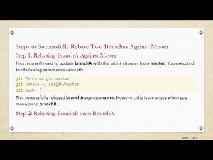 How to Rebase Two Branches Against Master in Git