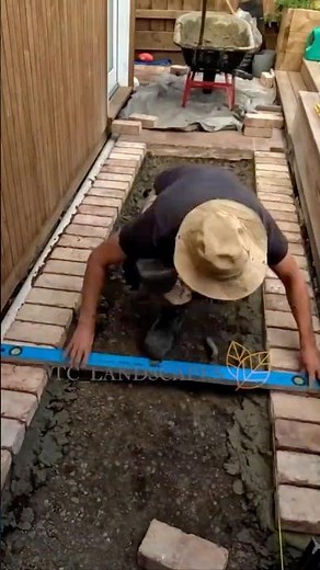 small brick patio #brickpaving #backyarddesign #backyardpatio