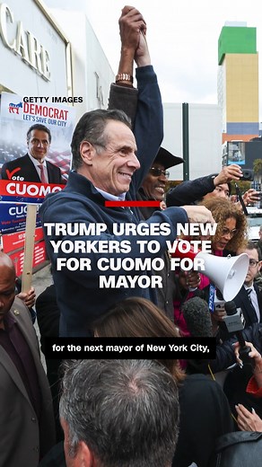 70K views · 652 reactions | President Donald Trump urged New Yorkers to vote for former Gov. Andrew Cuomo in the city's mayoral race on the eve of the election. CNN's Kaitlan Collins reports. Read more: https://cnn.it/4oQwsne | CNN Politics | Facebook