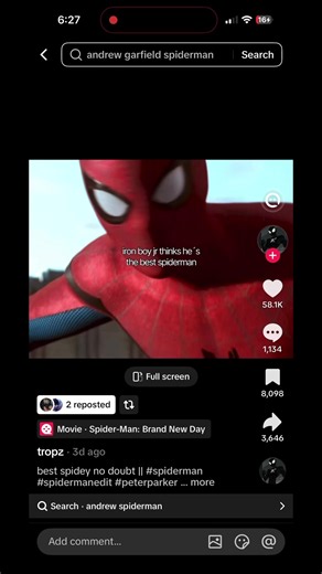 #andrewgarfield #tomholland #spiderman #spidermanhomecoming #tasm2 | tropz
