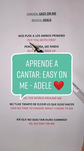 Aprende a cantar Easy On Me de Adele