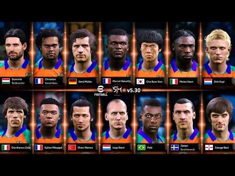 PES 21 CONVERSIONS PROJECT: PART 1 • eFootball FACES // FACEPACK 28 - eFootball eFo 5.30 Faces