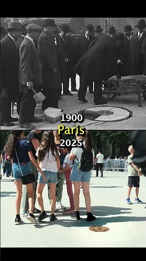 Place Notre-Dame / Paris 1900 vs 2025 / Time Travel