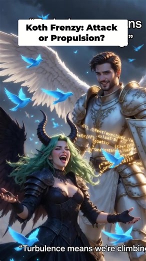 Angel vs Demon: Plot twist! Those 'attacks'? Just propulsion! Hope you enjoy this lunch-time surprise! #AngelVsDemon #Funny #Viral #TikTokHumor #Surprise