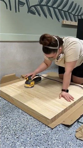 The butcher block is DONE! 🎉 which means the full workbench is almost done too! Can you believe