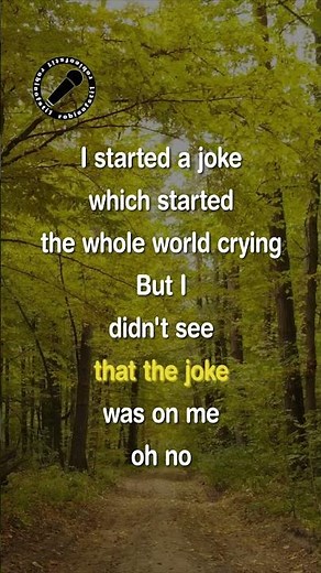 I Started A Joke (Video with Lyrics) Bee Gees #oldsong #music