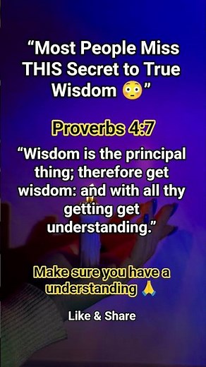 “The ONE Secret Everyone Overlooks for True Wisdom 😲✨ | Proverbs 4:7”