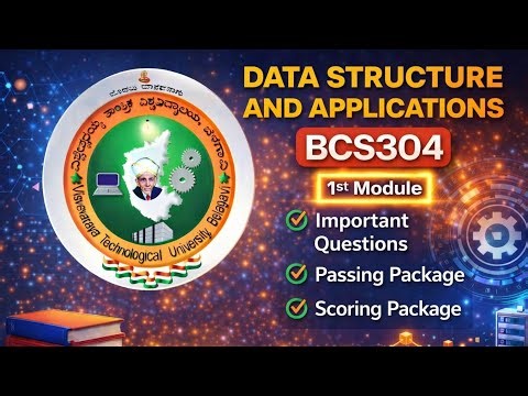 BCS304 vtu important questions with answer|DSA passing package and important questions with answers