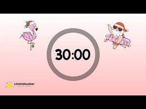 Summer Christmas Santa – 30 Minutes Countdown Timer With Music | Festive Christmas Classroom Timer