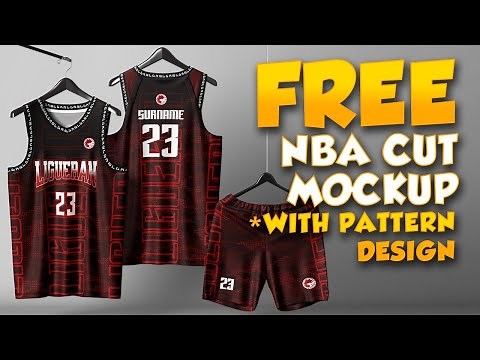 FREE BASKETBALL JERSEY MOCKUP (NBA CUT JERSEY MOCKUP PATTERN DESIGN)