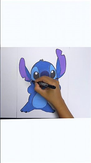 How to Draw Stitch 💙 | Easy Lilo & Stitch Drawing for Kids