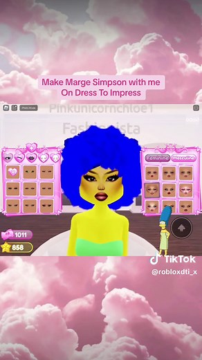 Create Marge Simpson in Roblox Dress To Impress