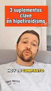 🎯 3 suplementos top para hipotiroidismo.