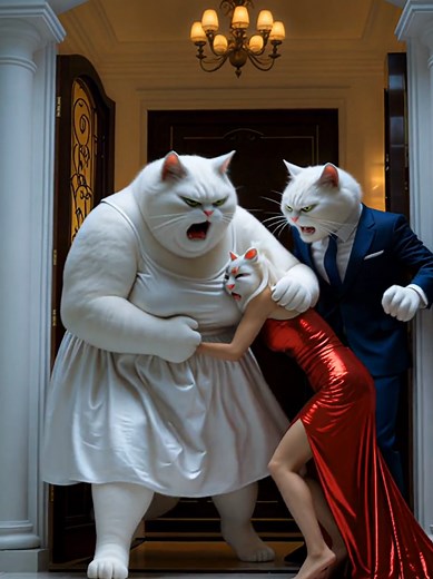 Fat Cat's Wardrobe Disaster: Style or Rags?