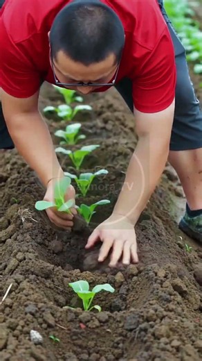 Cabbage Seedling Bed Hilling: Hoe Digging and Ridge Soil Packing! 🌿🥬 #farmoratv #nature #asmr