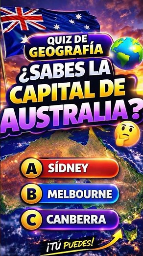 🇦🇺❓¿Sabes cuál es la CAPITAL de Australia? 🌏🤔