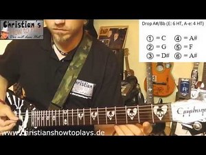 Gitarre runter stimmen auf "Drop A# (Bb)" | Tutorial Video Lesson Easy How to Deutsch HD