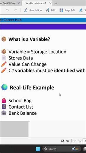 What is a Variable? | C# for Beginners #shorts #csharp #dotnet