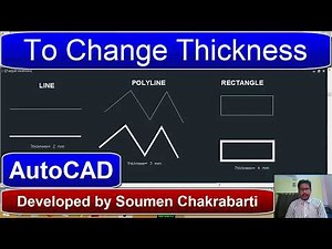 AutoCAD Tutorial - To change thickness in Autocad (Width)