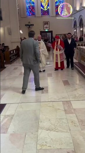 Cardinal Ernest Simoni (97), after taking part in the celebration of Mass for the first time