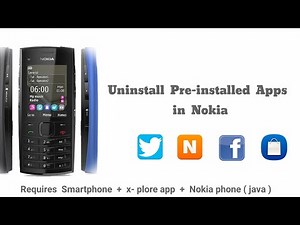 How to uninstall the preinstalled apps in Nokia (JAVA) phones