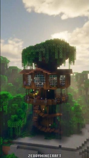 Jungle Treehouse Village Minecraft Mod #minecraft #minecraftmods