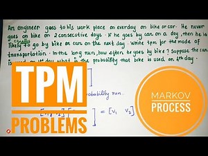 Markov process using transitional probability matrix(tpm) | Long run | Part-2 | Mathspedia |