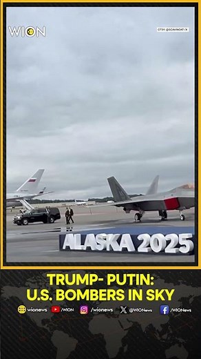 Trump-Putin Meet In Alaska: B-2 Bombers Fly Over as Trump Greets Putin in Alaska | WION Shorts