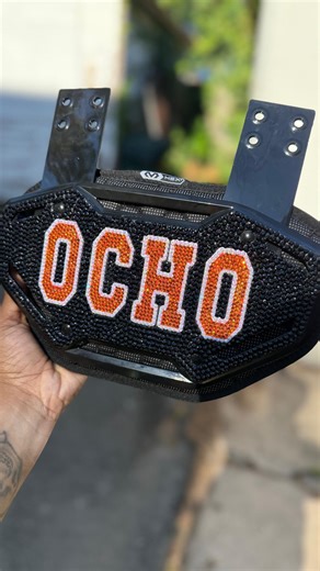 Custom Football Backplate | Personalized Back Plate | Bling Rhinestone Football Gear | Youth and Adult - Etsy