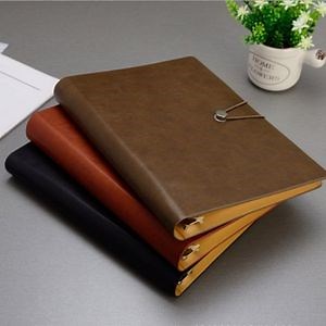 [Hot Item] Customized Logo PU Leather A5 Notebook Cover Diary Planner Loose Leaf Binder for Business with Elastic Band