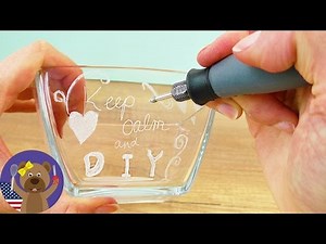 DIY Gift Idea ENGRAVING GLASS | Testing Dremel 3000