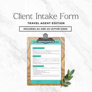 Travel Agent Client Intake Form, Travel Inquiry Form Template, Travel Advisor Onboarding Form, Printable Travel Business Form - Etsy