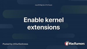 Enable kernel extensions