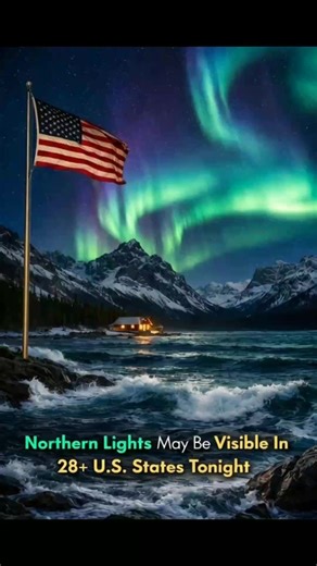 👉🚨 AURORA ALERT TONIGHT! 🌌 Great news for sky lovers — more than 28 U.S. states could see the Northern Lights tonight! A strong burst of solar storms and plasma clouds from the Sun is reaching Earth, creating the perfect conditions for auroras. ⚡ If the sky is clear in your area, don’t miss this exciting opportunity. The aurora may appear farther south than usual, lighting up the northern horizon with stunning colors like green, purple, and even red — especially late tonight and into early We