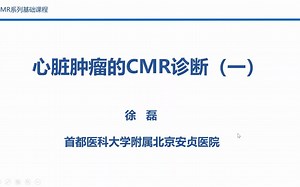 12+心脏肿瘤的CMR诊断一